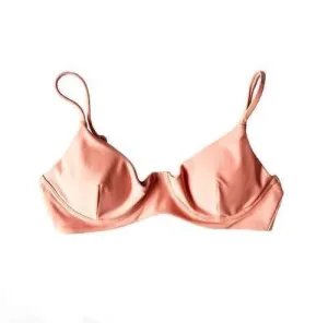 TROPEZ BIKINI TOP IN PEACH PINK