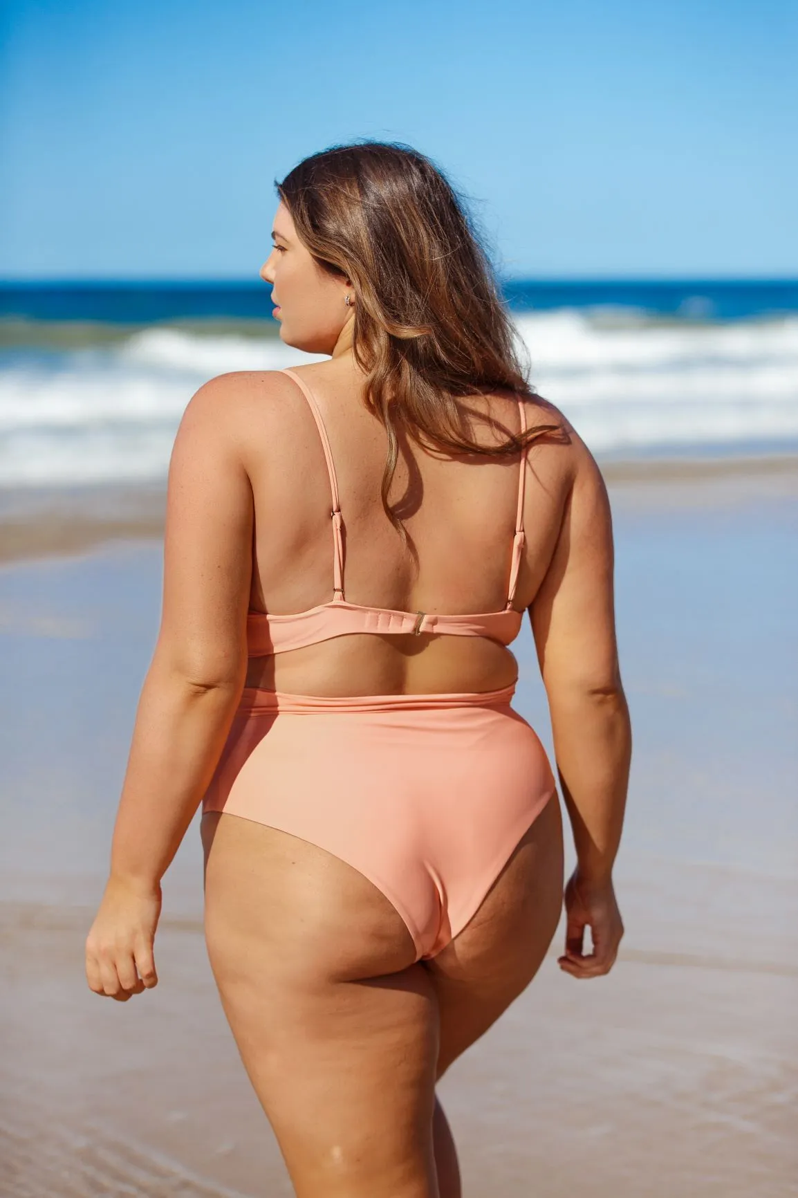 TROPEZ BIKINI TOP IN PEACH PINK