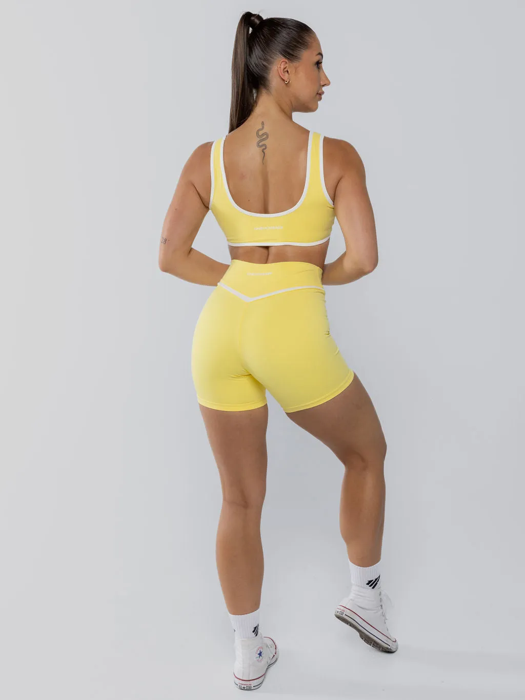 Two Tone Cross Shorts Lemon Sorbet
