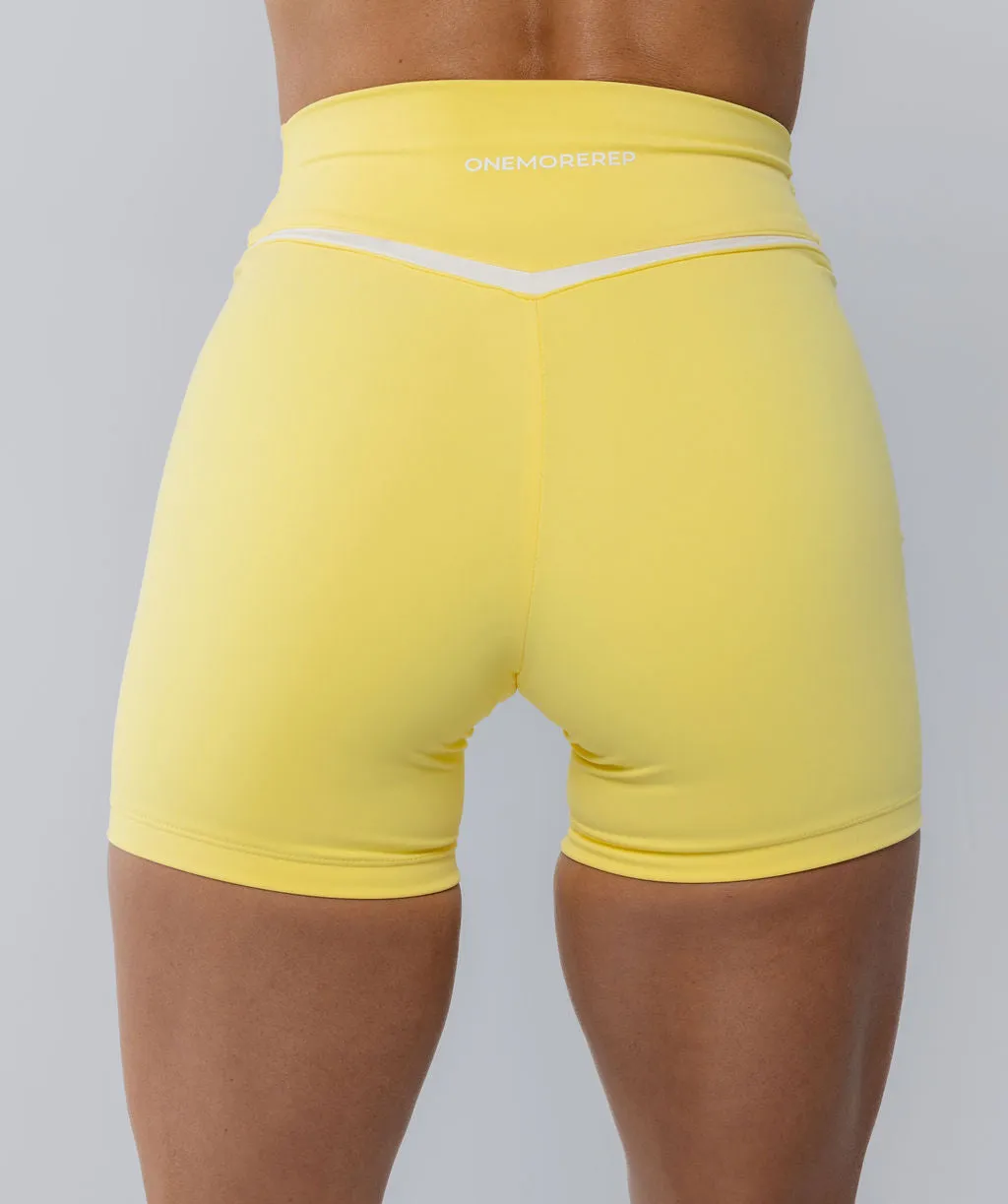 Two Tone Cross Shorts Lemon Sorbet