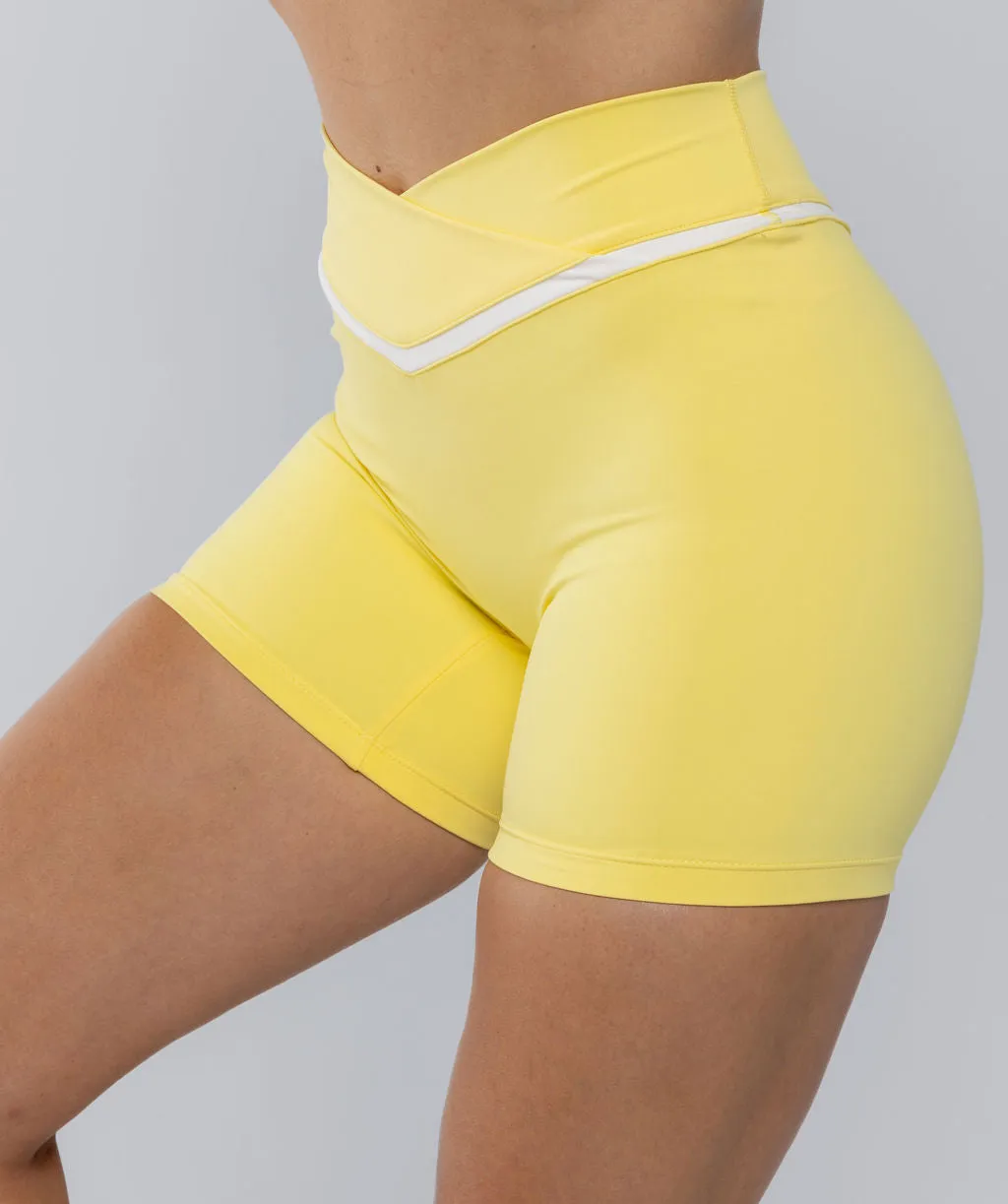 Two Tone Cross Shorts Lemon Sorbet