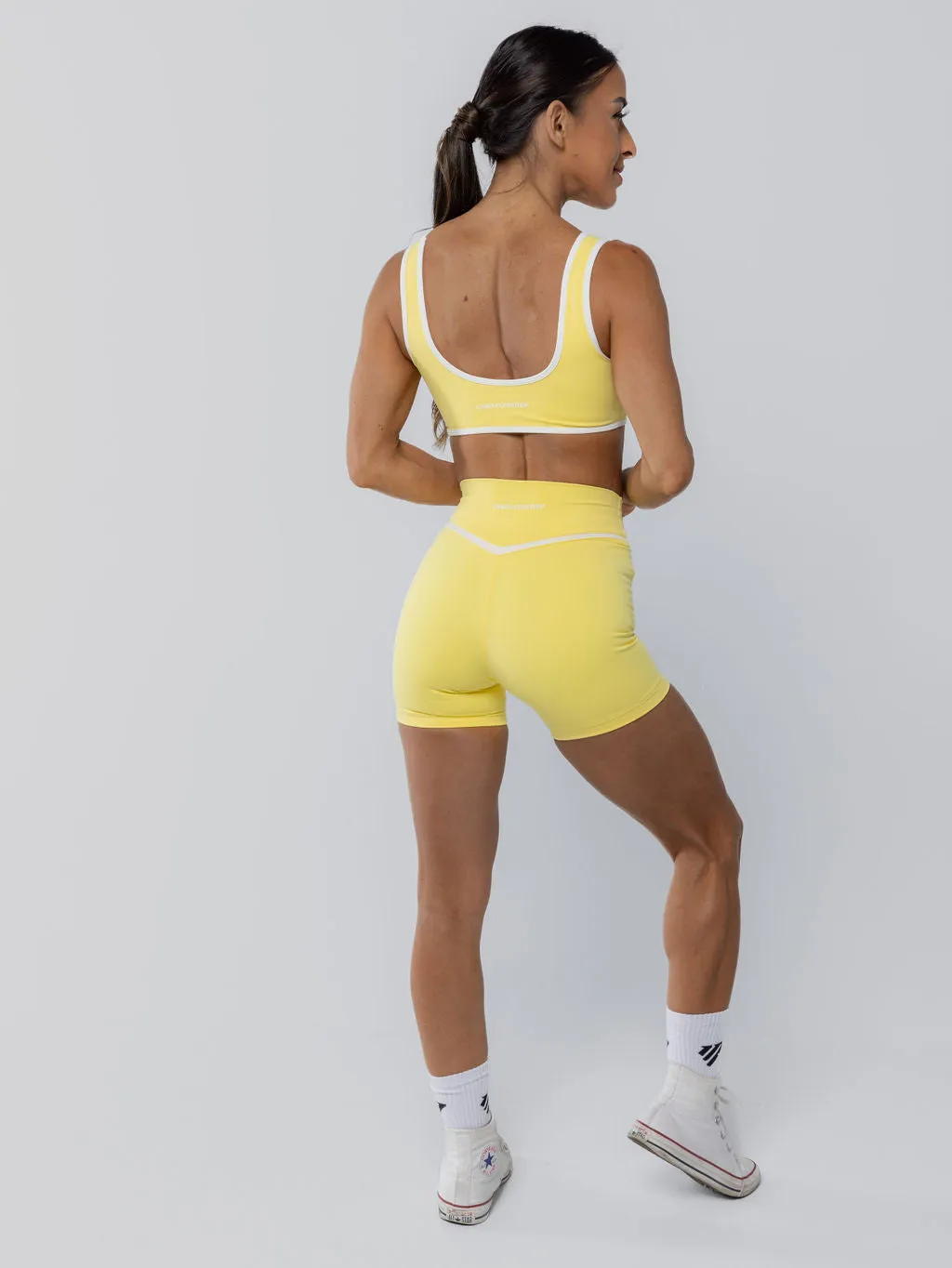 Two Tone Cross Shorts Lemon Sorbet