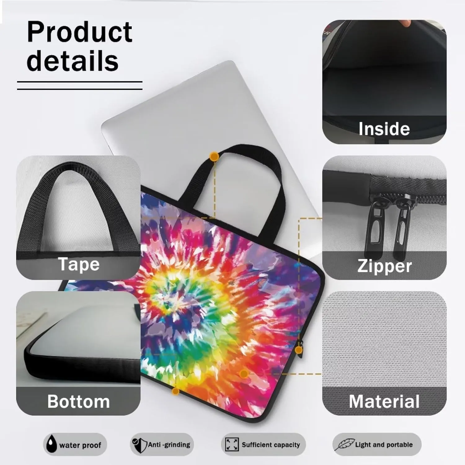 Uasibuni 16 inch Laptop Bag for Women Men Stylish Laptop Cover Gift for Boy Girl