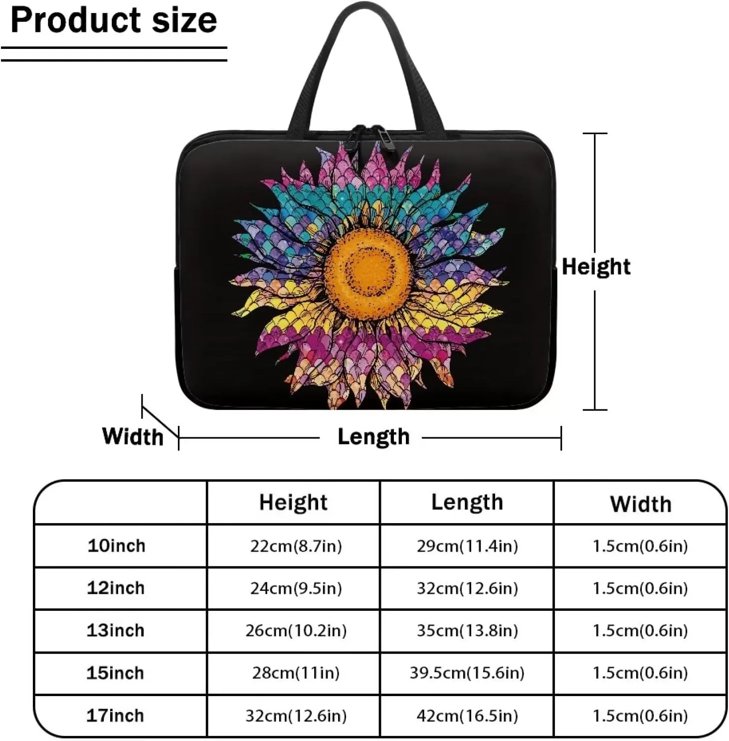 Uasibuni 16 inch Laptop Bag for Women Men Stylish Laptop Cover Gift for Boy Girl