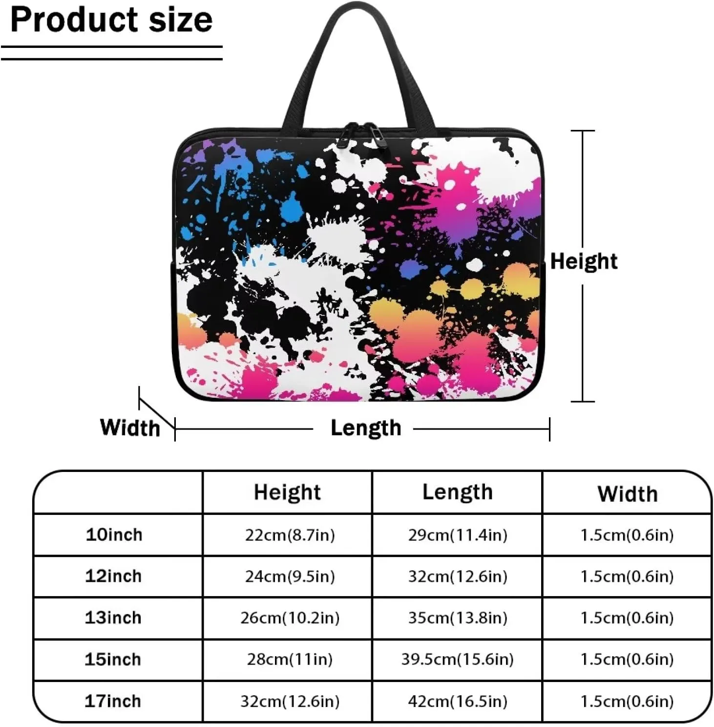 Uasibuni 16 inch Laptop Bag for Women Men Stylish Laptop Cover Gift for Boy Girl