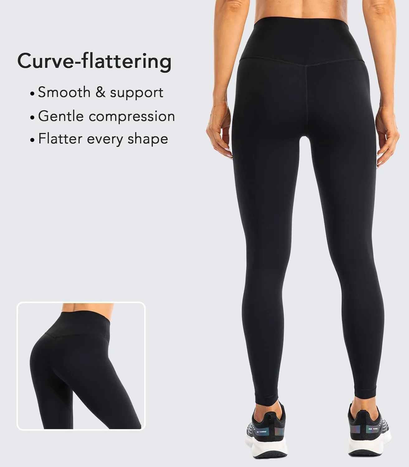 Ukaste Women's Studio Essential Yoga Leggings 25"/ 28" - Soft Stretch Workout Active Tights Pants