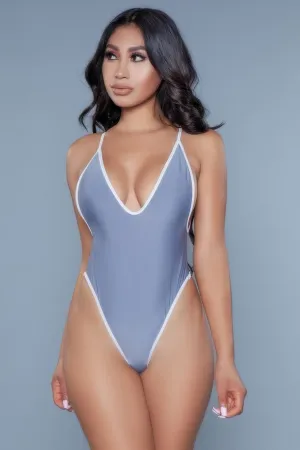 V-Neck Spaghetti Strap Payton One-Piece Swimsuit