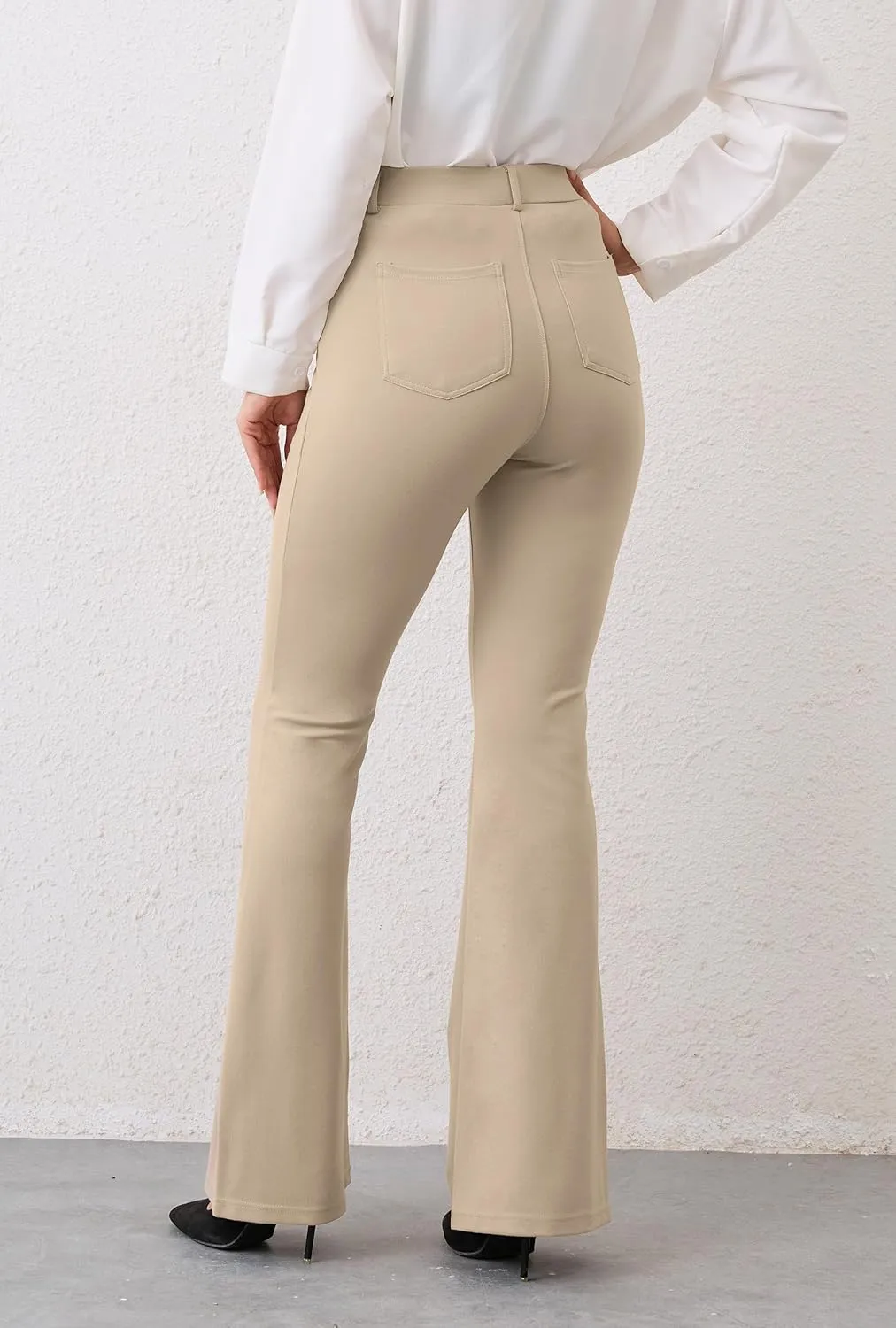 VIMPEP Womens Classic Yoga Dress Pants High Rise Flare Soft Feeling Pull On Work Yoga Pants for Business Office Work 2102