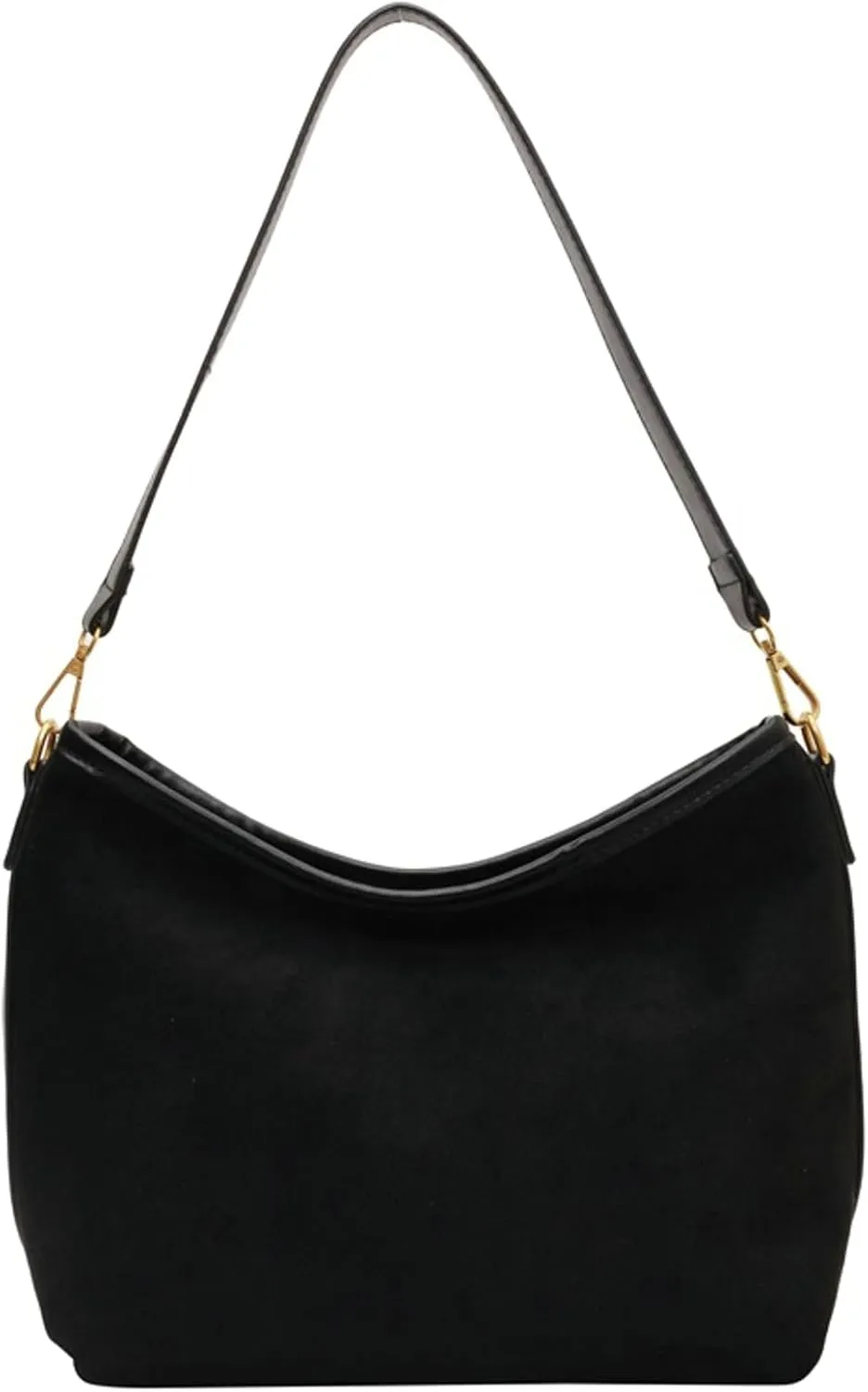 Vintage Faux Suede Crossbody Bag Women 2024 Fall Winter Stylish Bucket Bag College Commute
