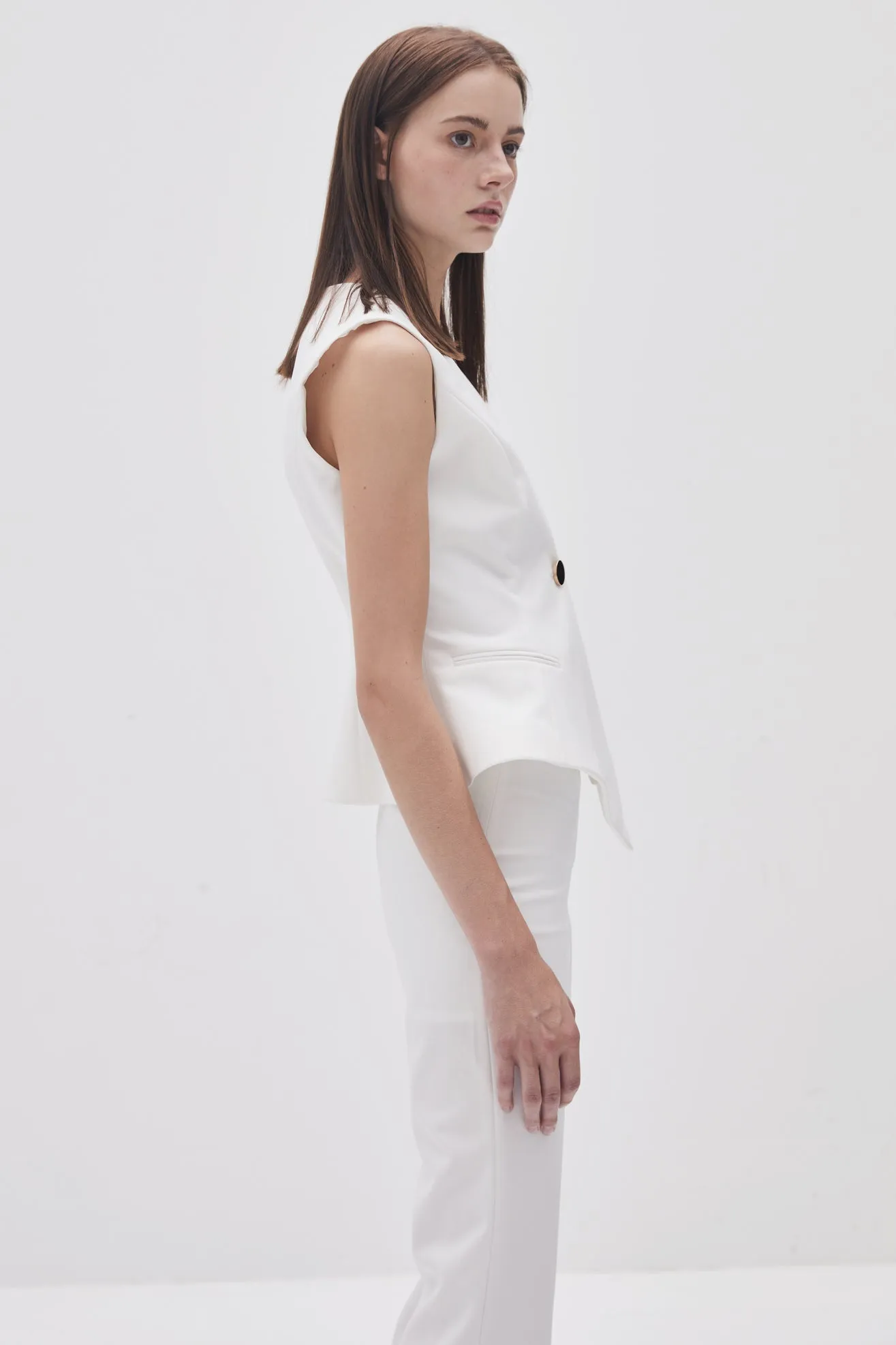 White Sleeveless Top