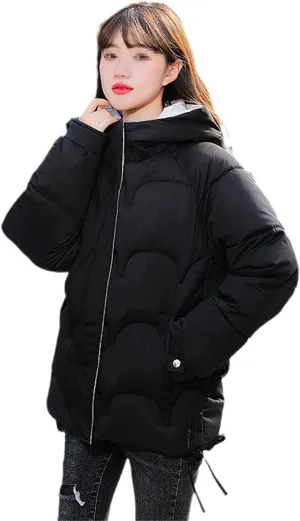 Winter Jacket Women Parkas Thick Outerwear Solid Hooded Winter Women Coat Short Female Slim Cotton Padded Tops