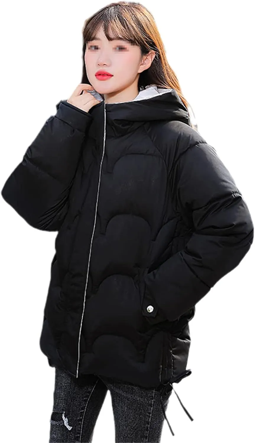 Winter Jacket Women Parkas Thick Outerwear Solid Hooded Winter Women Coat Short Female Slim Cotton Padded Tops