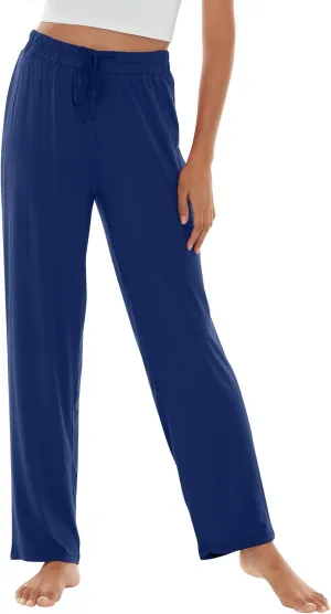 WiWi Pajama Pants for Women Viscose from Bamboo Soft Wide Leg Sweatpants Drawstring Bottoms Sleep Pj Pant S-XXL