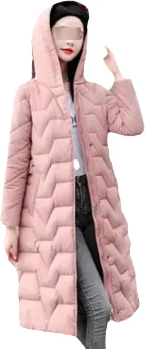 Women Autumn Winter Thicken Hooded Cotton-Padded Jakcet Casual Loose Parkas Coat Female Long Outwears