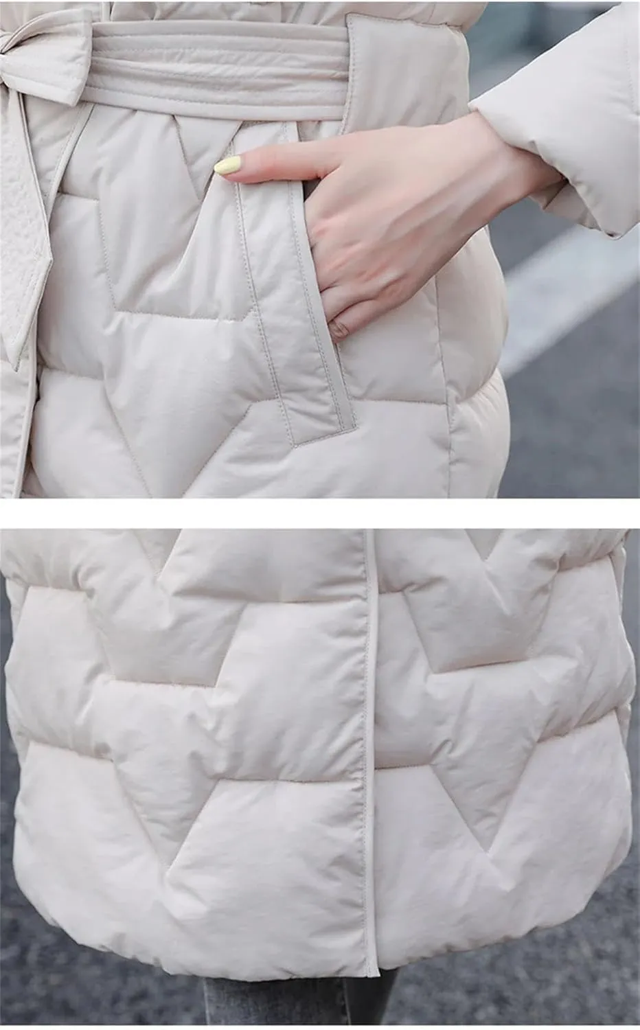 Women Autumn Winter Thicken Hooded Cotton-Padded Jakcet Casual Loose Parkas Coat Female Long Outwears