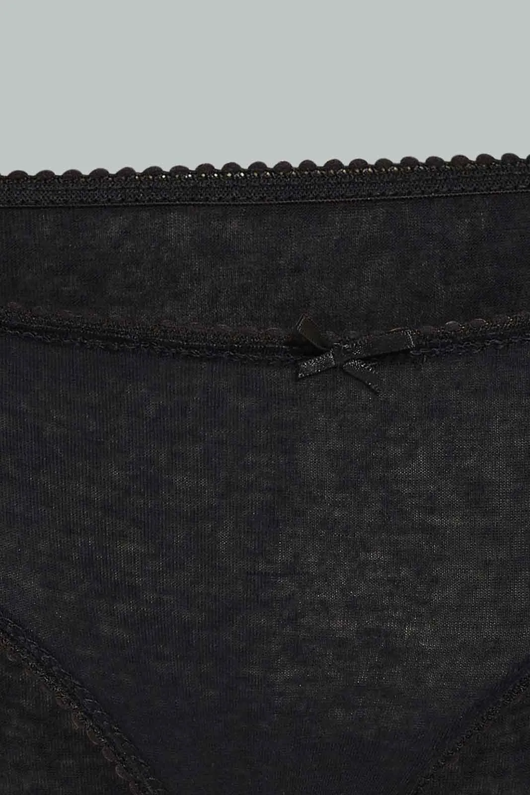 Women Black Plain Boyleg Brief (Pack of 5)