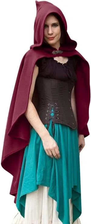 Women Wrap Scarf Women Fashion Casual Retro Medieval Halloween Hood Cloak Coat Role Playing Witch Hooded Cloak