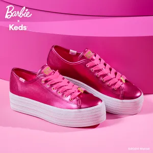Women's Barbie Triple Up Metallic Leather Sneaker Pink (WH68064)