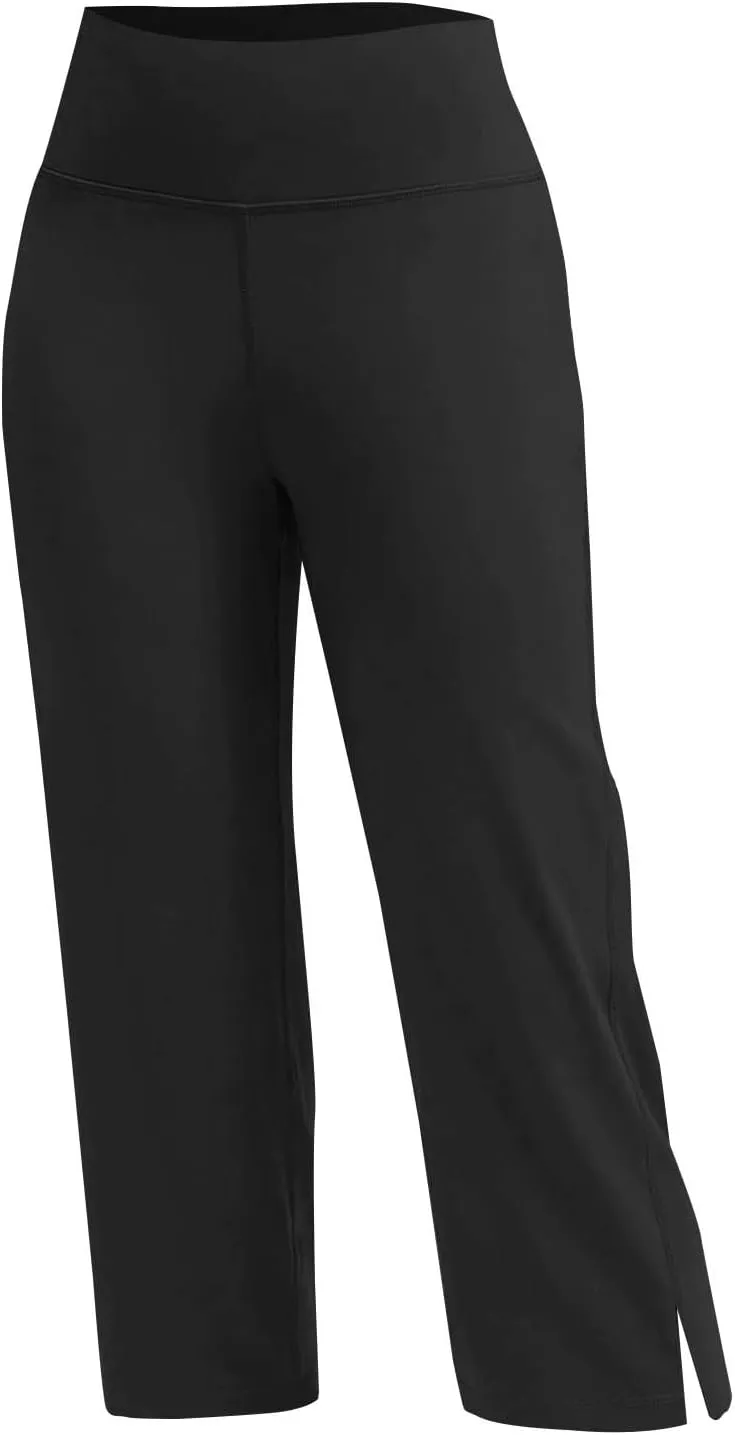 Womens Bootcut Yoga Pants Cotton-Down High Waisted Elastic Capris Baggy Loose Fit Soft Workout Summer Pant with Pocket