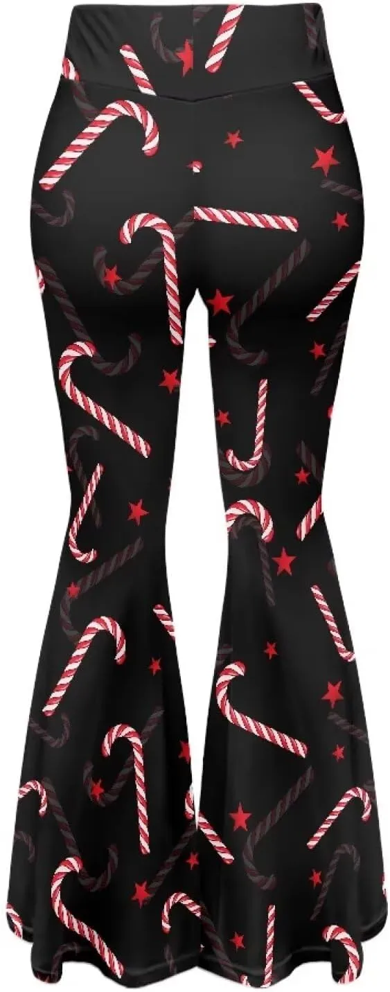 Women's Flared Yoga Pants High Waist Tummy Control Soft Flare Leggings Casual Wide Leg Pants Stretch Bell Bottom