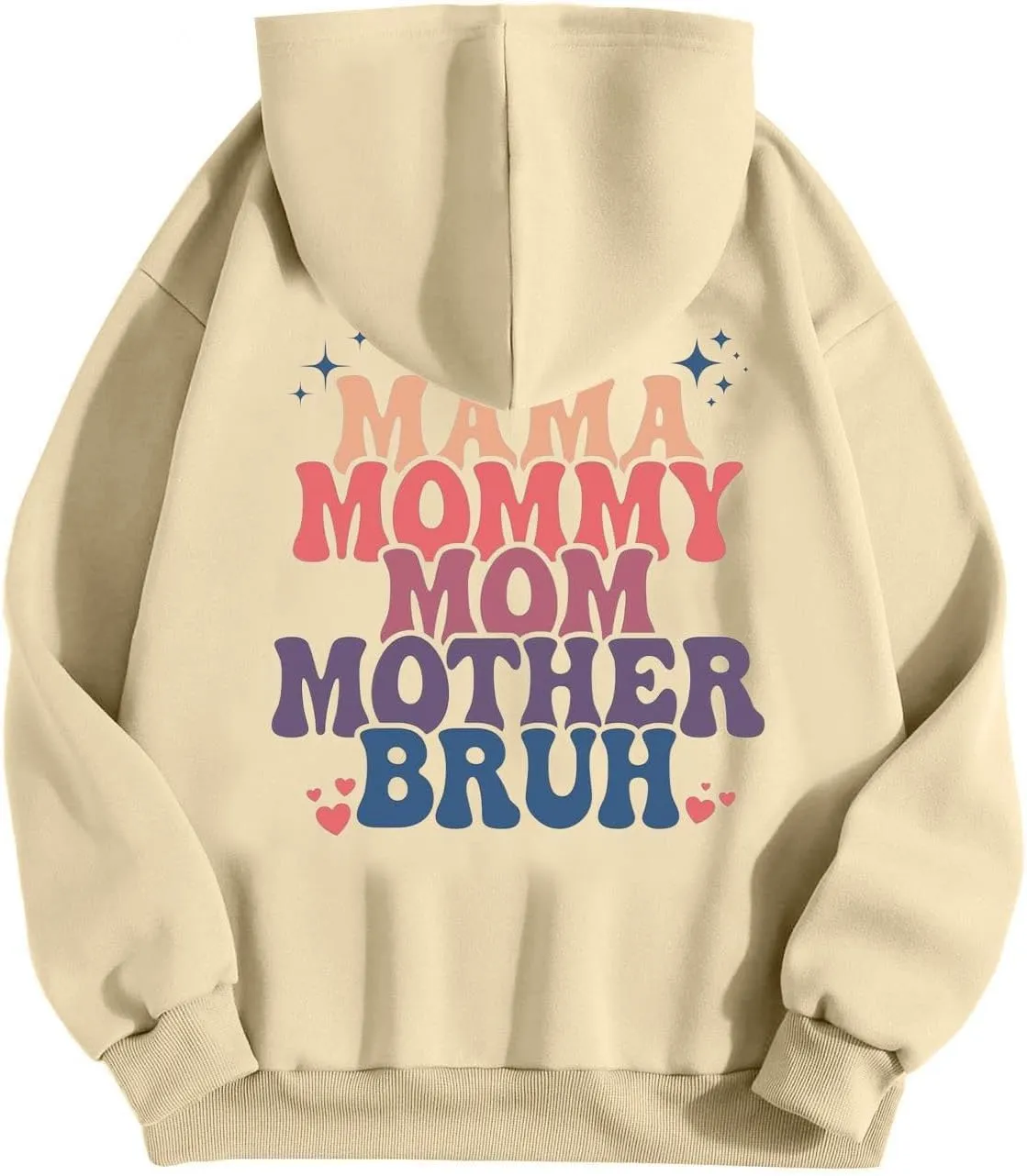 Womens Hoodies Letter Print Oversized Sweatshirt Long Sleeve Tops Pullover Fall Outfits with Pocket