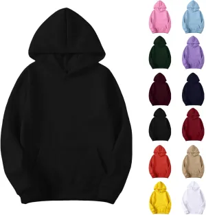 Womens Hoodies Oversized Sweatshirts Solid Pullover Long Sleeve Sweaters Winter Fall Fashion Outfits with Pocket