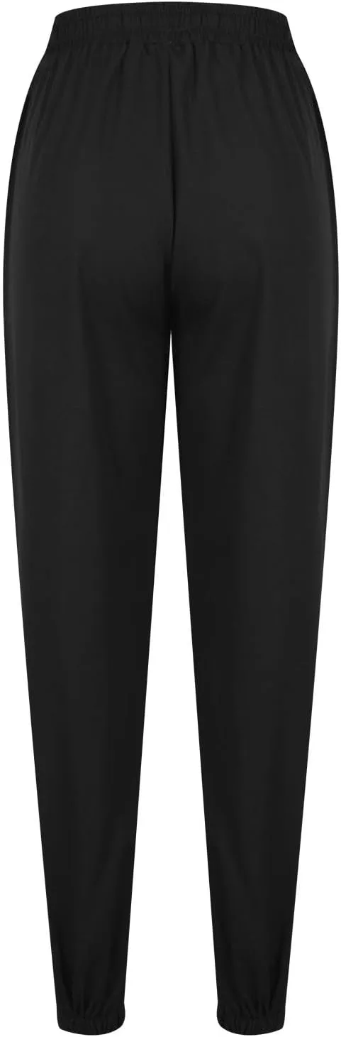 Womens Linen Pants 2025 Summer Casual Drawstring High Waist Loose Lounge Trousers Beach Summer Pant with Pockets