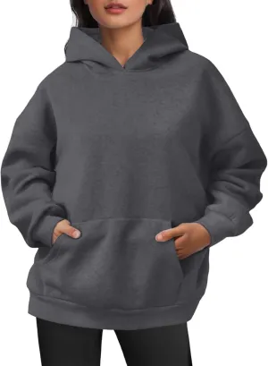 Womens Oversized Hoodies Fleece Sweatshirts Long Sleeve Pullover Sweaters Fall Outfits with Pocket