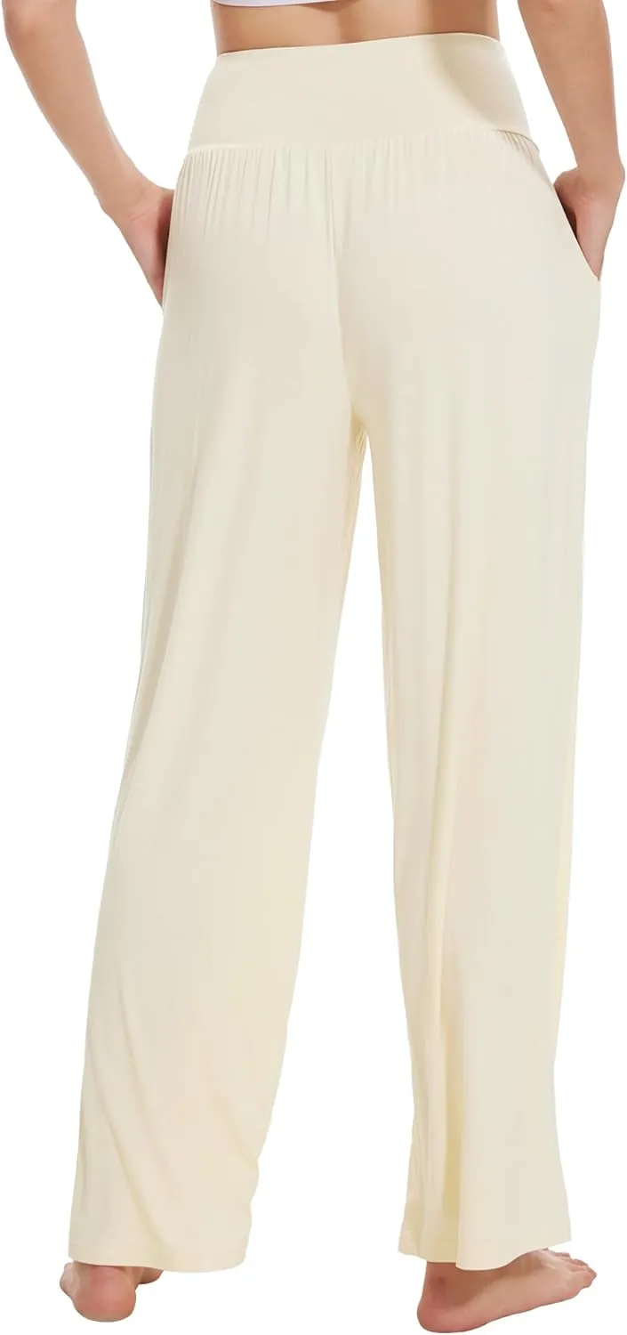 Women's Pajamas Pants Sleepwear Soft Knit Lounge Bottom Pockets Casual Loose Pjs Viscose from Bamboo S-XXL