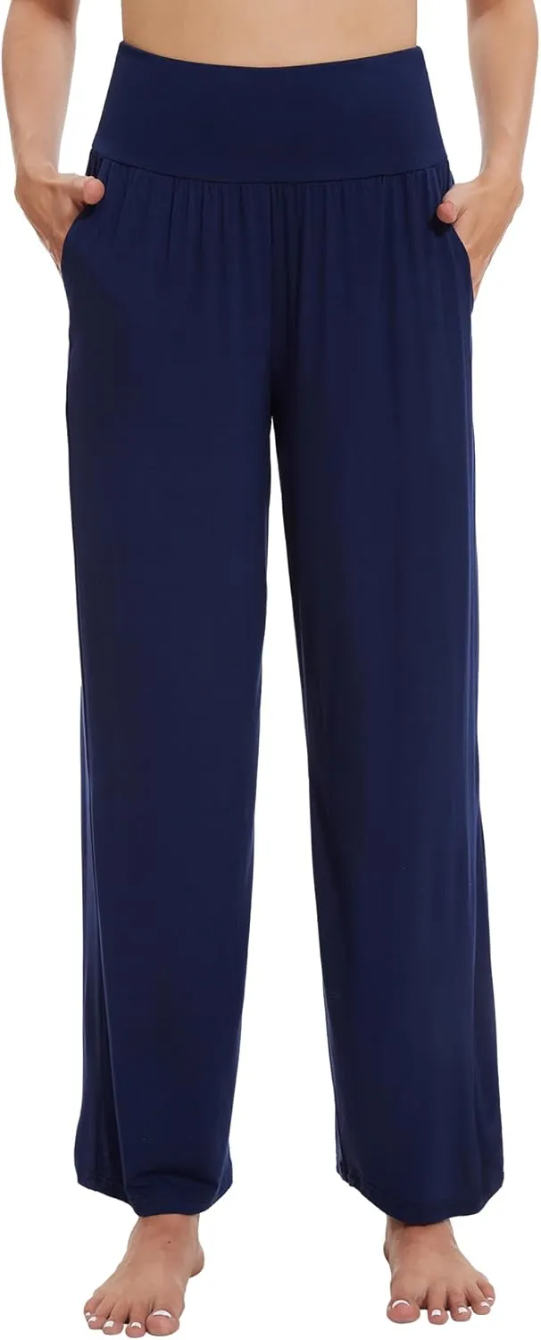Women's Pajamas Pants Sleepwear Soft Knit Lounge Bottom Pockets Casual Loose Pjs Viscose from Bamboo S-XXL