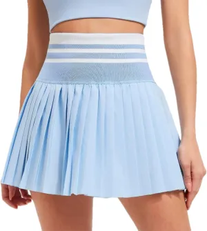 Womens Pleated Tennis Skirt High Waist Golf Skort Workout Athletic Skirts