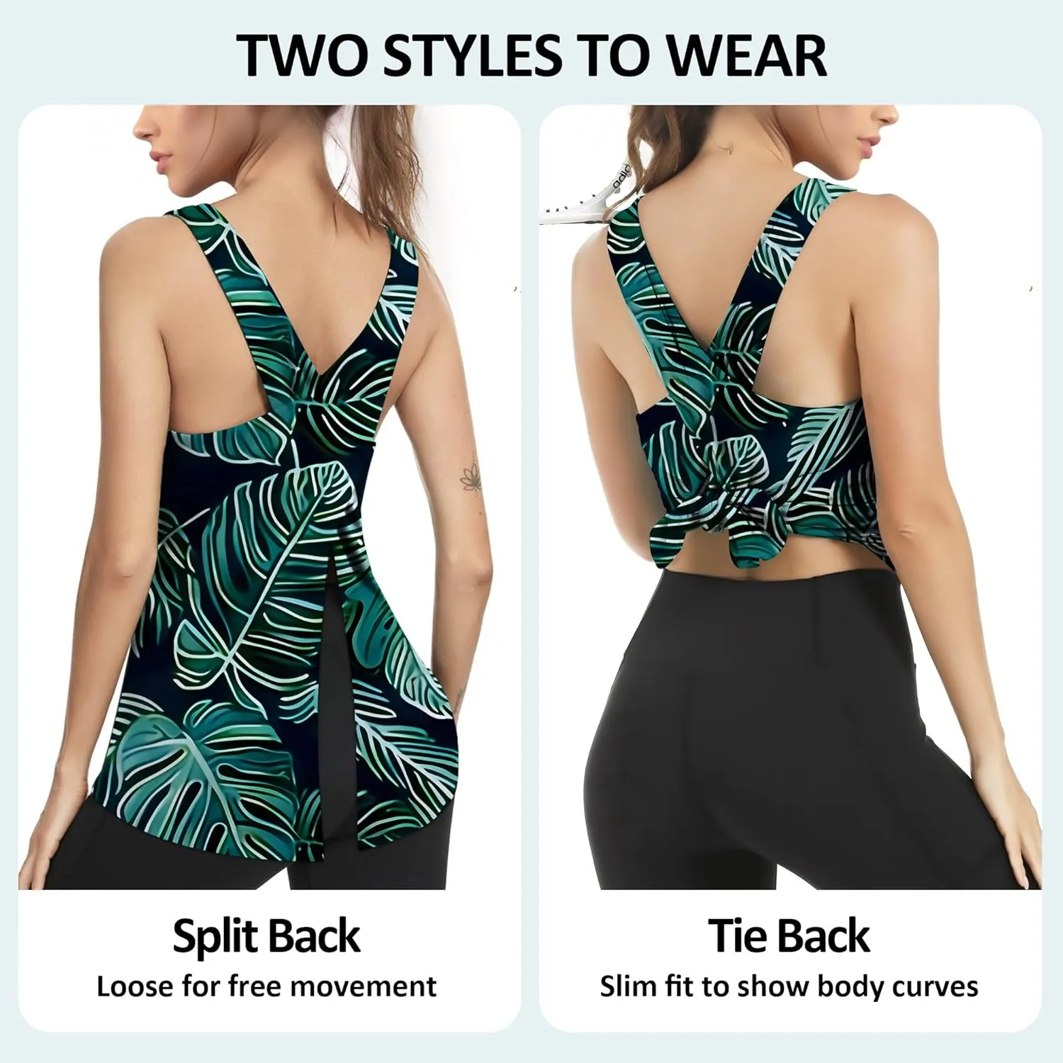 Workout Tank Tops for Women Yoga Tops Loose fit Womens Backless Sleeveless Open Back Running Muscle Tank Shirts