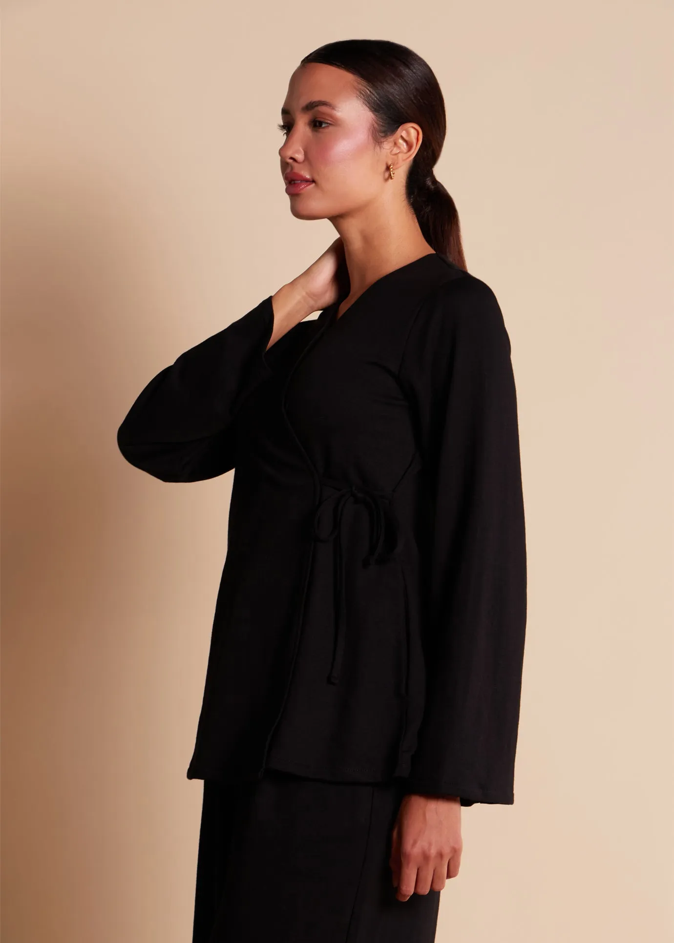 Wrapover Top Black
