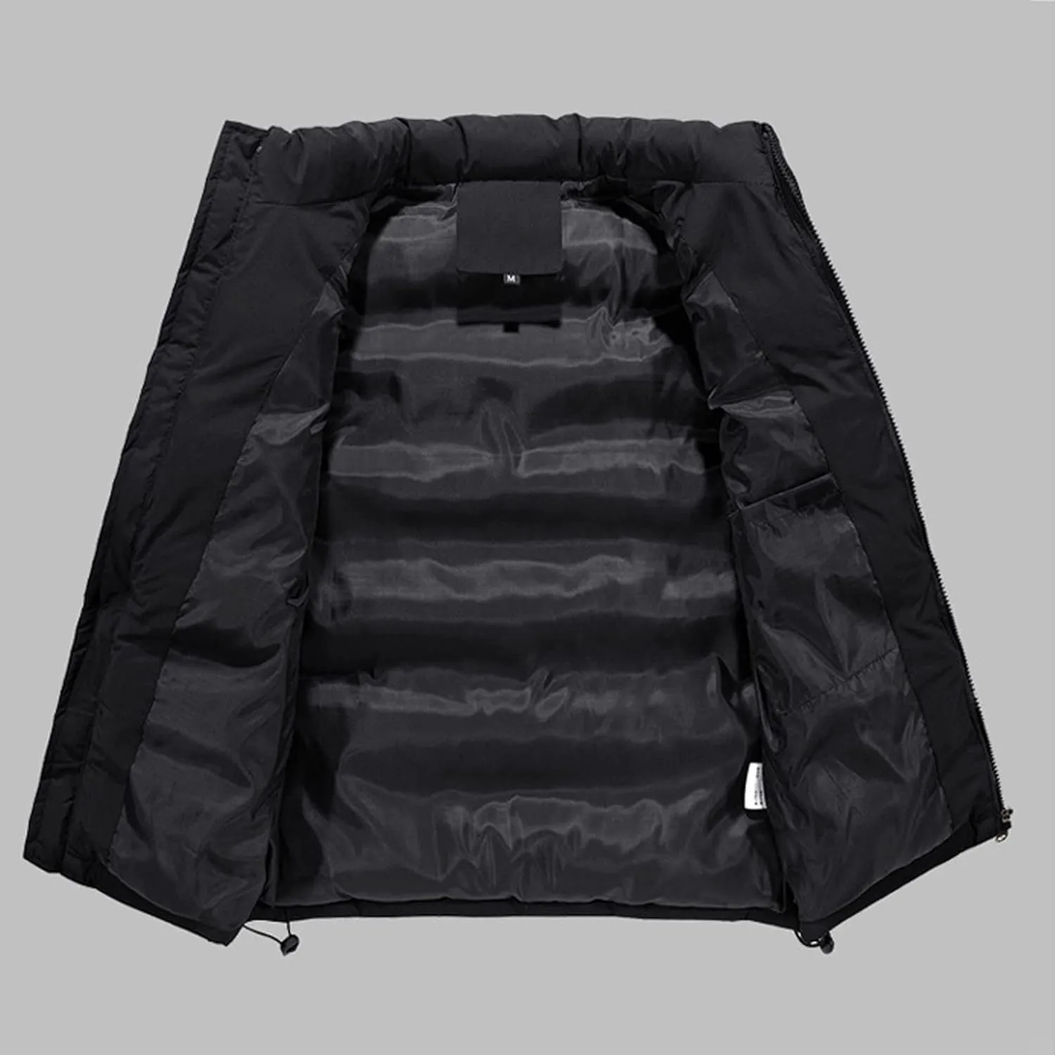 Ymosrh Mens Jackets Fashion Men's Autumn/Winter Solid Colour Warm Down Cotton Zip Vest Winter Coats for Men