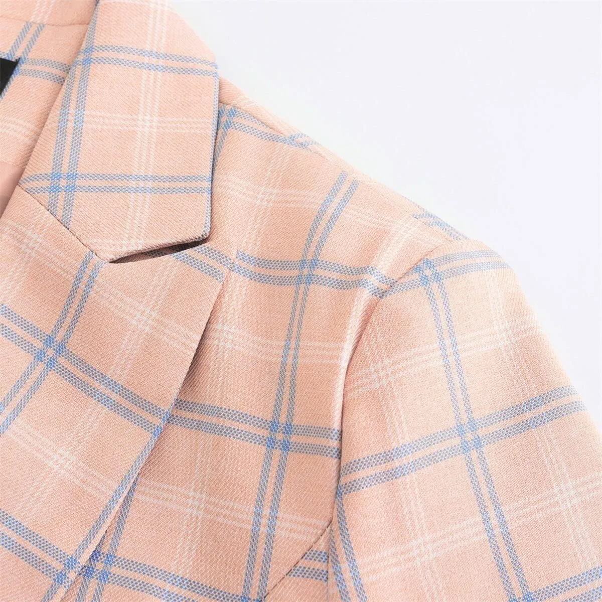 YUNCLOS Women's Vintage 2 Piece Plaid Suit Set 1 Button Stylish Blazer and Pants
