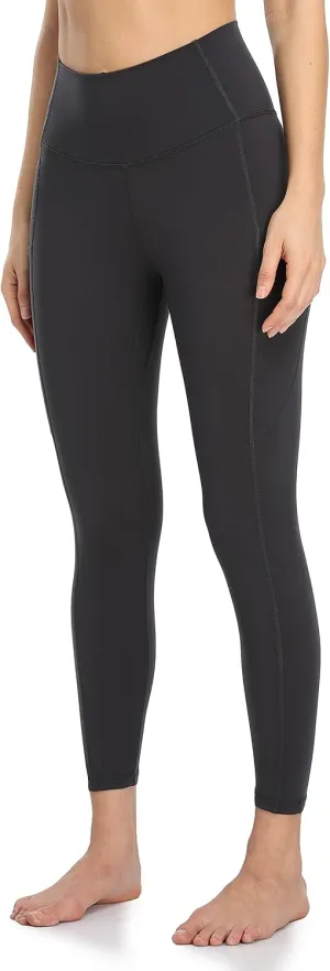 YUNOGA Women's High Waist Buttery Soft Athletic Yoga Pants 25" Inseam Leggings with Pockets