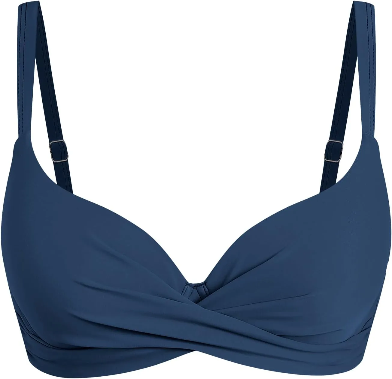 ZAFUL Women Twist Front Underwire Bikini Top Push Up Lace Up Swimsuit Tops Bra Padded Bathing Suit Tops