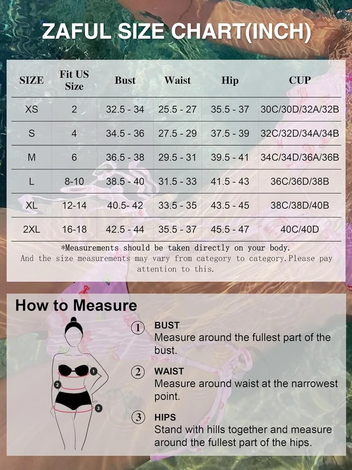 ZAFUL Women's Contrast Trim Camisole Tankini Set 2 Pieces Tummy Control Suimsuit Bathing Suit with Mid Waist Briefs