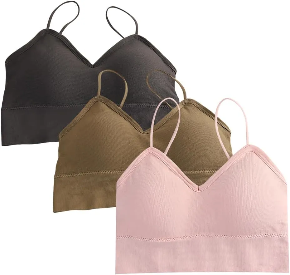 Zcargel Crisscross Camisole Bra 1/3/6PCS Sports Bra Straps Bras Camisole V Neck Women's Tank Top 2024