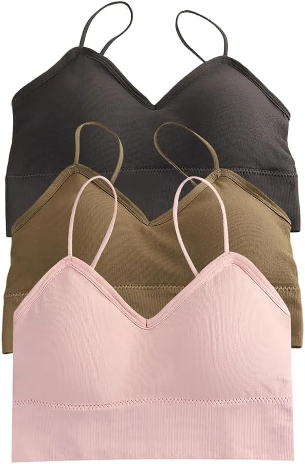Zcargel Crisscross Camisole Bra 1/3/6PCS Sports Bra Straps Bras Camisole V Neck Women's Tank Top 2024