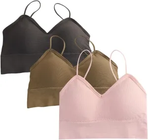 Zcargel Crisscross Camisole Bra 1/3/6PCS Sports Bra Straps Bras Camisole V Neck Women's Tank Top 2024