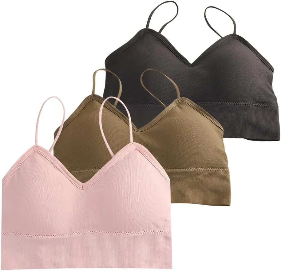 Zcargel Crisscross Camisole Bra 1/3/6PCS Sports Bra Straps Bras Camisole V Neck Women's Tank Top 2024
