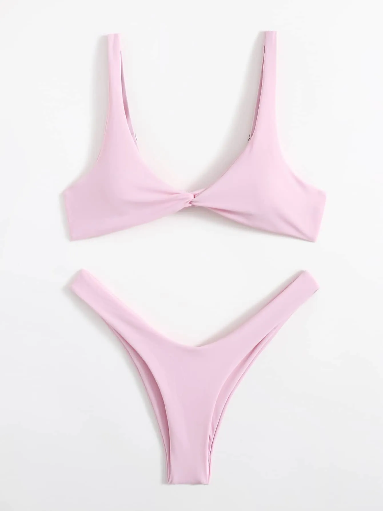 ZTVitality Solid Tie Sexy Bikini 2021 Hot Sale Padded Bra High Leg Bandage Push Up Bikini Set Brazilian Swimsuit Women Swimwear